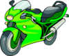 Green Motercycle Clip Art
