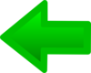 This Is A Back Arrow Colour In Green Clip Art