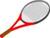 Red Tennis Racket Clip Art