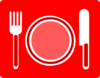 Restaurant Icon Red Clip Art
