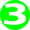 Glossy Green Circle Icon 3 Clip Art