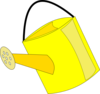 Empty Yellow Watering Can Clip Art