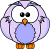 Light Purple Owl Cartoon Clip Art