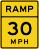 Ramp 30 Mph Road Sign Clip Art