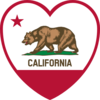 California Flag Heart Clip Art