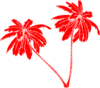 Red And White Palm Trees Clip Art