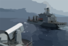 Uss Kitty Hawk (cv 63) Comes Alongside The Military Sealift Command Ship Usns Yukon (t Ao 202) Clip Art