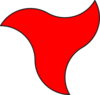 Red Ninja Star Clip Art