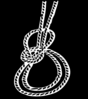 White Rope On Black Clip Art