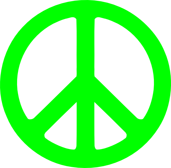 Neon Green Peace Sign Clip Art At Clker Com Vector Clip Art Online Royalty Free Public Domain