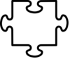White Jigsaw Piece Clip Art