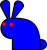 Blue Rabbit Clip Art