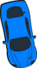 Blue Car - Top View - 280 Clip Art
