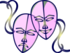 Purple Theatre Masks Jgh Clip Art