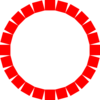 Circle Of Square In Red Clip Art