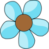 Turquoise Flower Clip Art