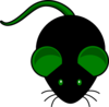 C57bl/6 With Dk Green Ears Clip Art