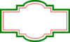 Box Label Red & Green Clip Art
