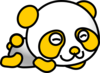 Golden Panda Clip Art