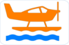 Orange Sea Plane Clip Art