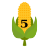 Corn 5 Number Cartoon Clip Art