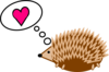 Hedgehog Love Clip Art