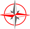 Red Gray Compass  2 Clip Art