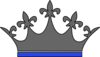 Queen Crown Gray Blue Clip Art