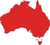 Australia Map (red) Clip Art