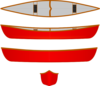 Red Canoe, Multiple Views Clip Art