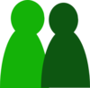 Two Green People Clip Art