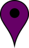 Map Pin Dark Purple Clip Art