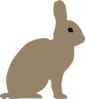 Gray Rabbit Clip Art
