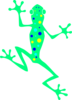 Lime Spotted Frog Clip Art