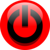 Red Power Icon Black Clip Art