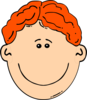 Smiling Red Head Boy Clip Art