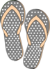 Pink And Grey Sandals Clip Art