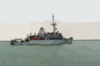 U.s. Navy Mine Counter Measures Ship Uss Dextrous (mcm 13) Patrols The Waters During Mine Clearing Operations In The Klawr Abd Allah (kaa) Waterway. Clip Art