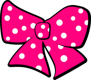 cartoon black bow polka dots