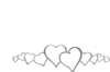 Hearts In A Line Clip Art