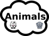 Animals Label Sign Clip Art