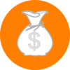 Orange Money Bag Clip Art
