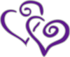 New Purple And Silver Hearts Clip Art