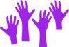 Purple Hands Clip Art