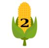 Corn 2 Number Cartoon Clip Art