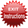 Red Exit Button Clip Art