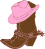 Lighter Brown Cowgirl Boots Clip Art