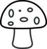 Black And White Mushroom Clip Art