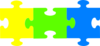 Puzzle Yellow Green Blue Clip Art