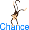 Monkey With Name Chance Clip Art